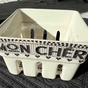 Mon Cheri Cream and Berry Accent Basket